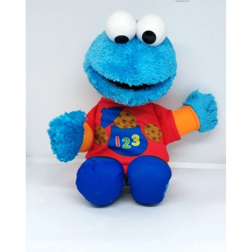Hasbro Sesame Street Talking 123 Counting Cookie Monster Stuffed Toy Plush Teste